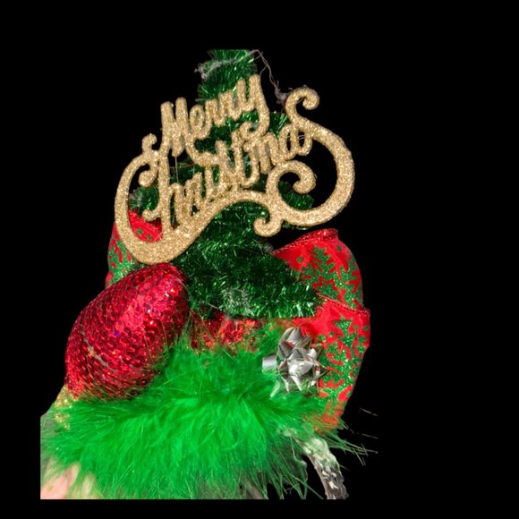 Christmas Headband, Holiday Party Headpiece, Ugly Sweater Party Hair Accessory - Picture 10 of 16